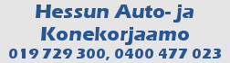 Hessun Auto- ja Konekorjaamo logo